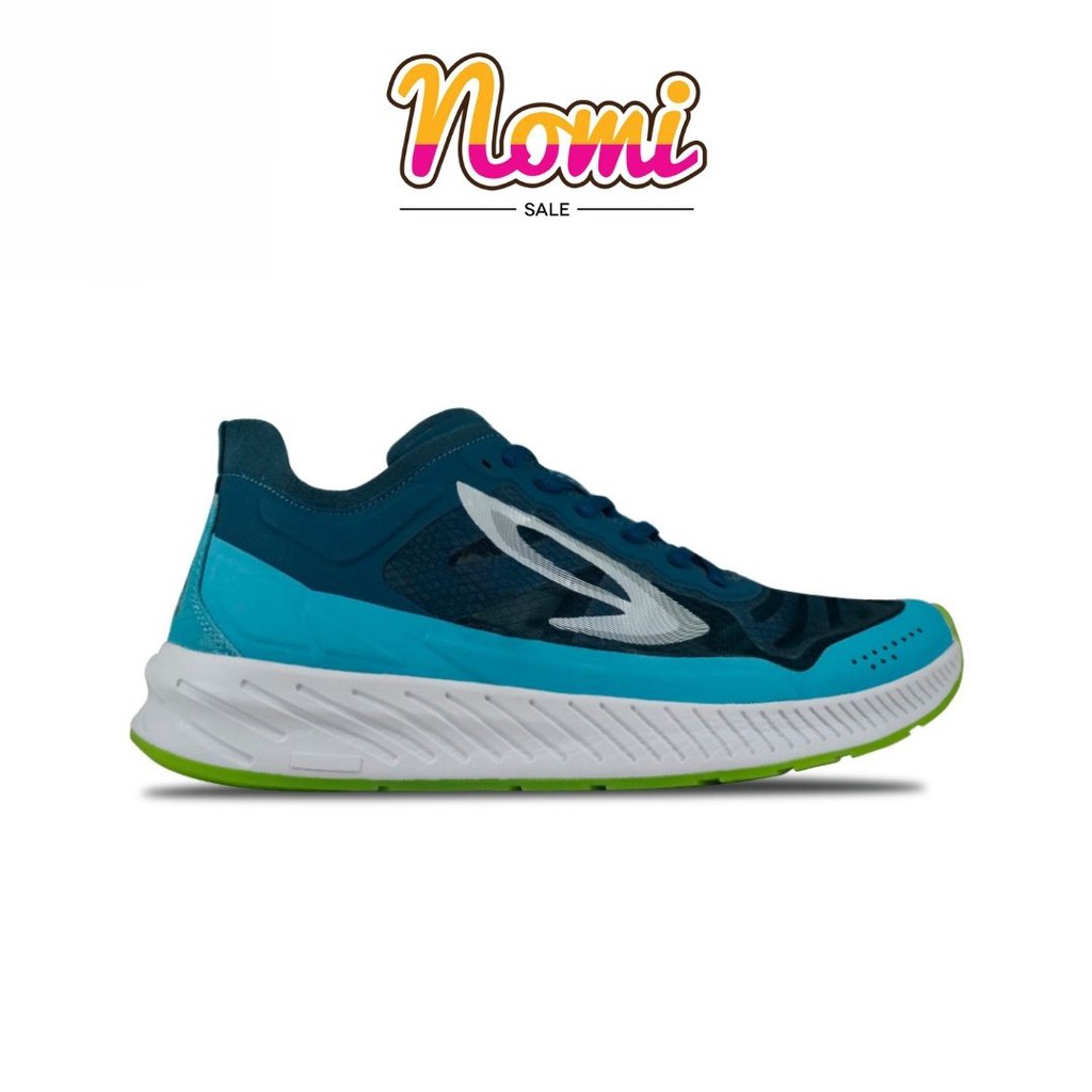 910 Nineten Geist Ekiden Elite Sepatu Running - Biru/Hijau-Neon/Putih