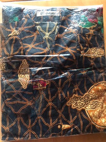 Cod - Dt Collection - Kemeja Batik Lengan Panjang Pria / Cowok Motif Merak Emas