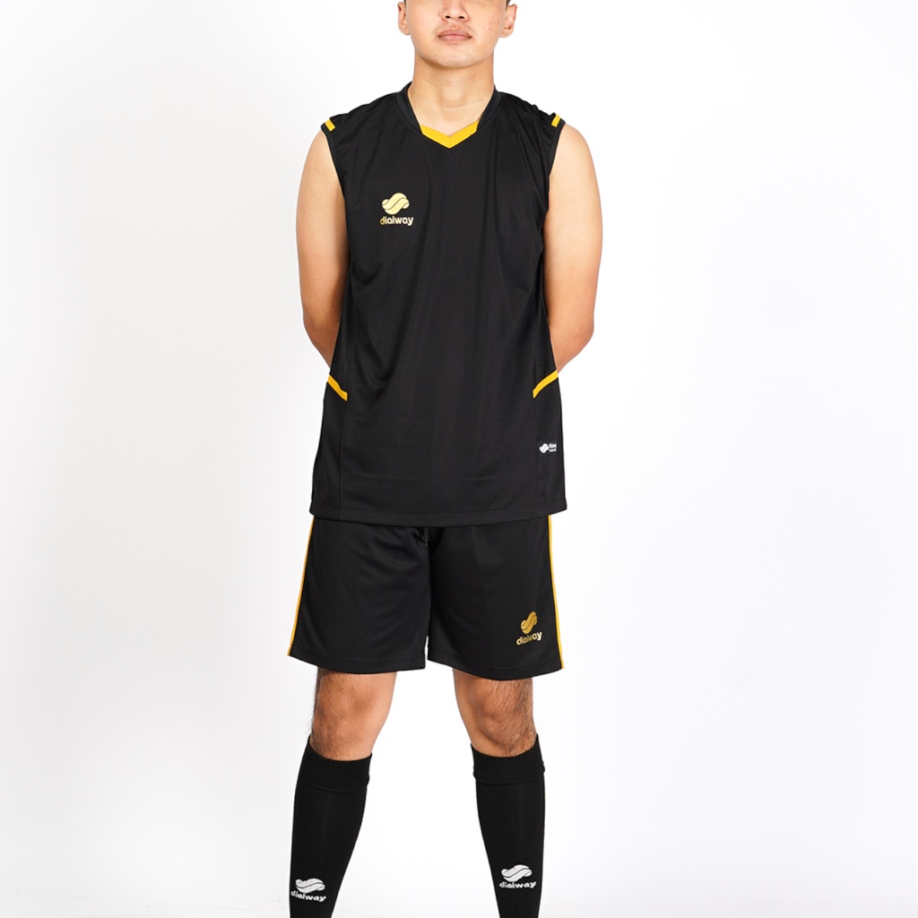 setelan jersey bola/futsal fantasy training diaiway hitam gold