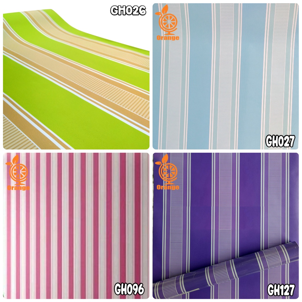 Wallpaper Dinding 3D Wallpaper Dinding Salur Wallstiker Shabby Ukuran 45cm x 9m Wallpaper Stiker Ruang Tamu / Kamar Tidur