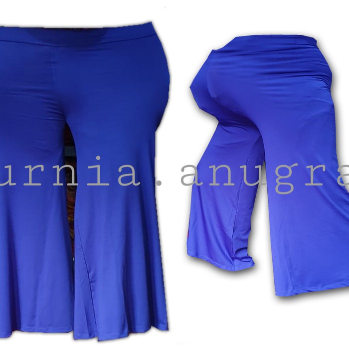 BERSKHA SQUARE PANTS CELANA CEWEK BAWAHAN WANITA KOTAK KOTAK B G18F1  KULOT JUMBO/ KULOT BIGSIZE XX