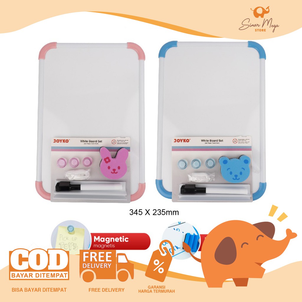 

Joyko Papan Tulis Putih Whiteboard WBS-160CO SET Lengkap Lucu Unik Berkualitas