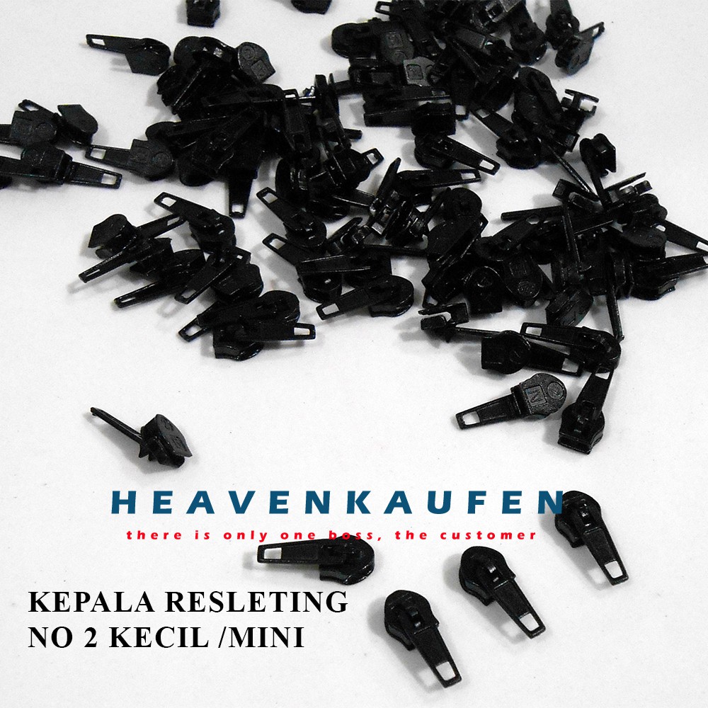 Kepala Resleting Mini/Kecil Ukuran No 2 Harga Per Pack isi 100 pcs