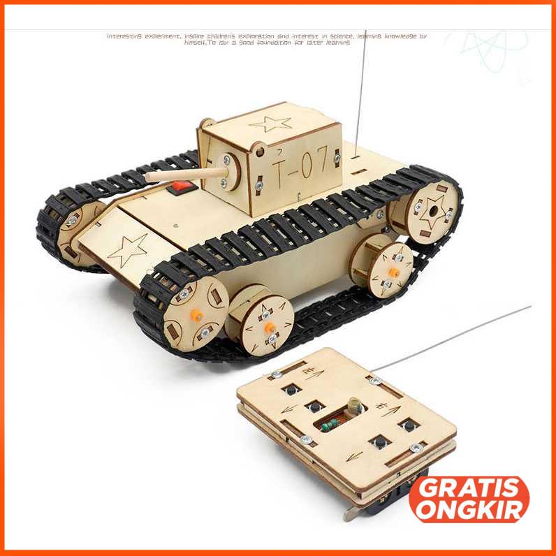 Mainan Anak Tank Remote Control DIY Assembly Children Toy C-37C