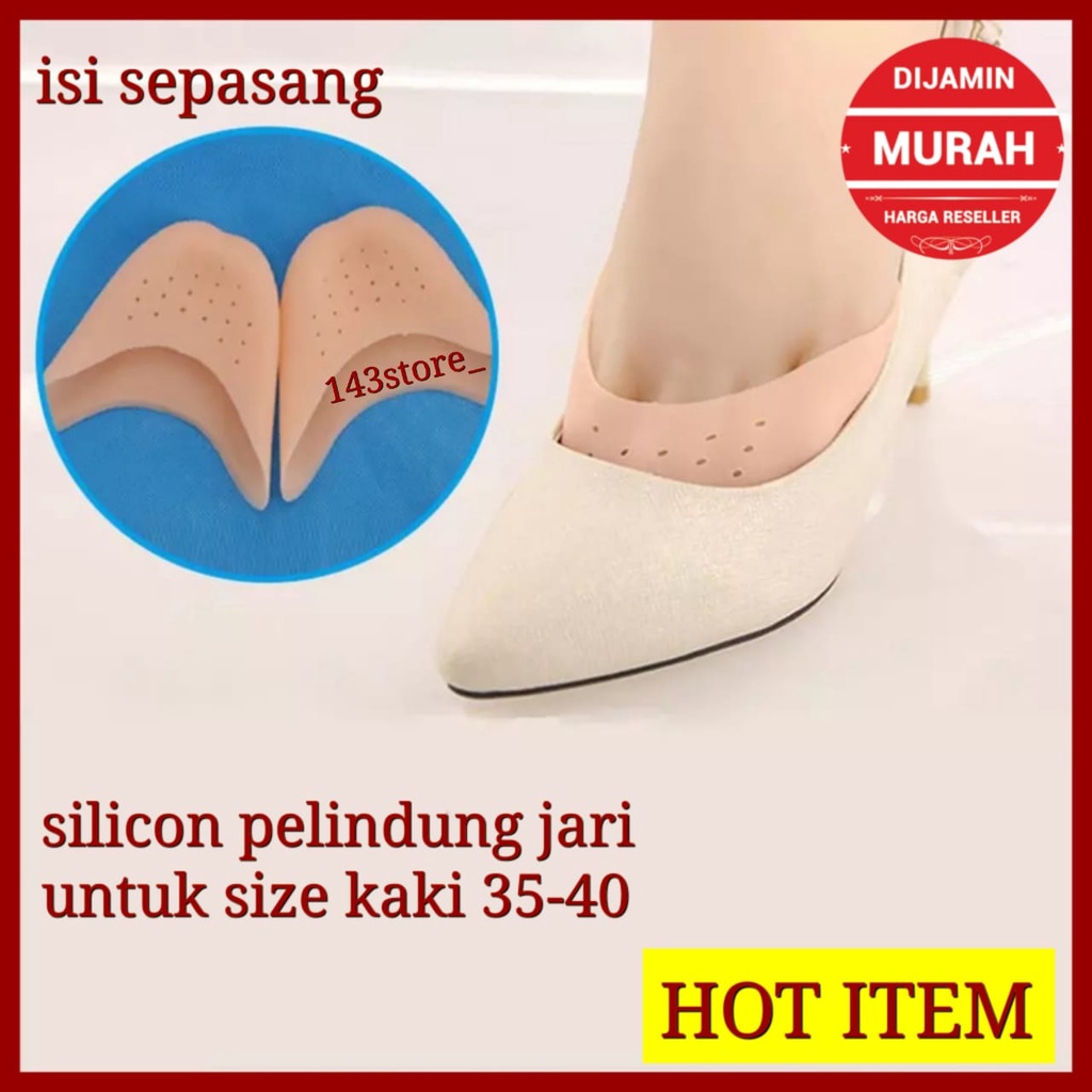 INSOLE GEL SILICON PELINDUNG JARI KAKI ALAS SEPATU WANITA BANTALAN SEPATU BANTALAN KAKI INSOLE JARI KAKI DEPAN PJR01