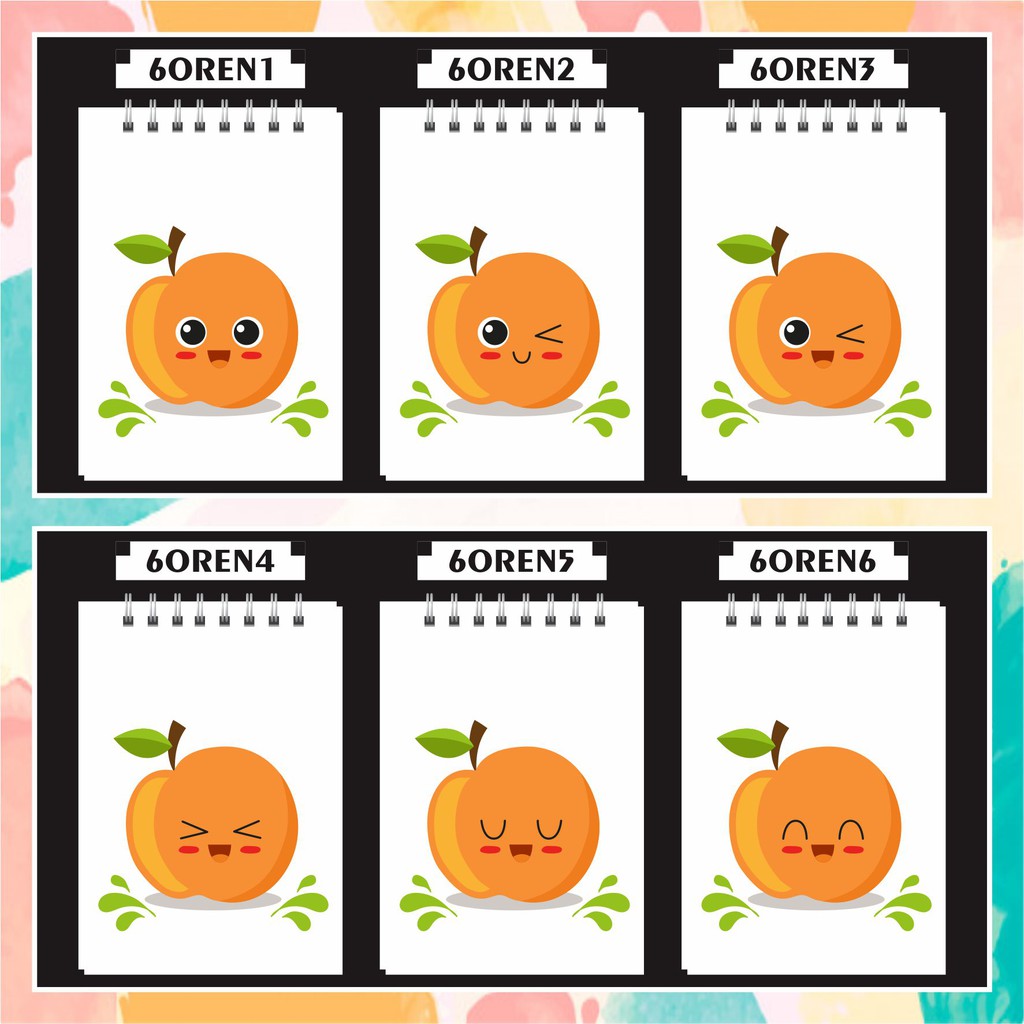 

Notebook A6 / Ring Note Orange / Jeruk Lucu Spiral Murah