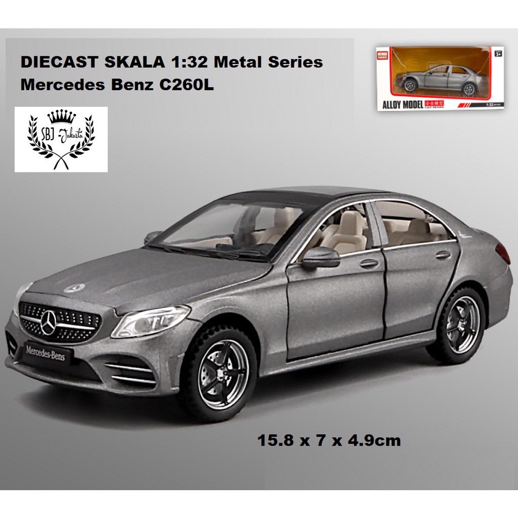 DIECAST MINIATUR MOBIL MERCEDES BENZ C260L METAL SERIES SKALA 1:32