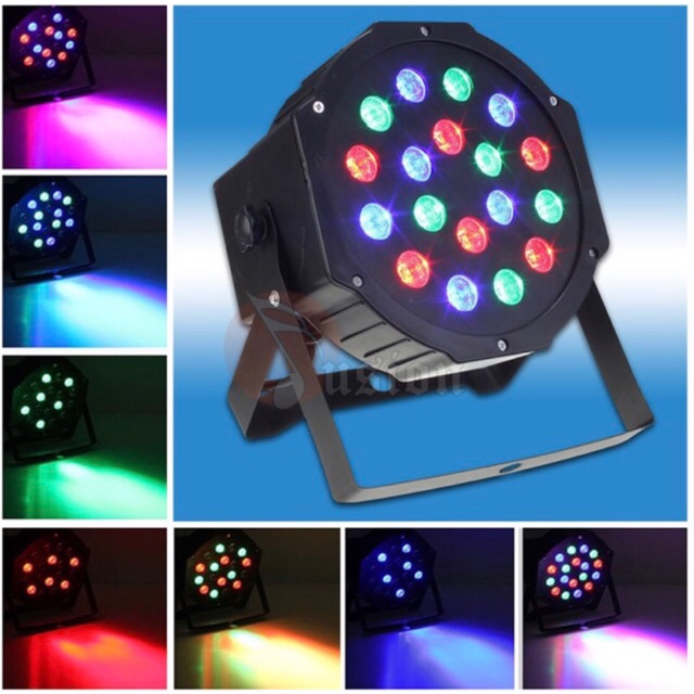 lampu led par 18 led / lampu sorot panggung disco 18 mata RGB