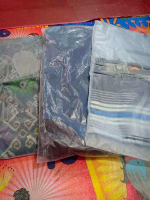 Freypv 7096 Short Batik Black Blue Green M-xl Kemeja Batik