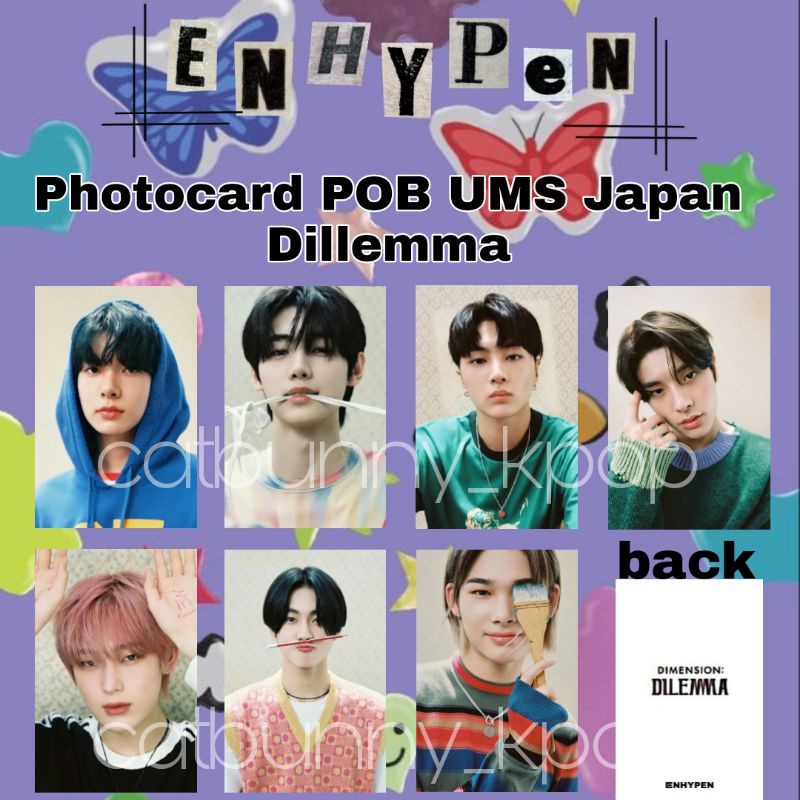 Photocard POB UMS JAPAN Enhypen Dilemma Dimension Unofficial