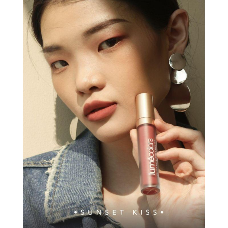 Lumecolors SUNSET KISS VELVET LIP &amp; CHEEK MOUSSE 3 IN 1 by CHRISTINA LIE BPOM HALAL lipstick