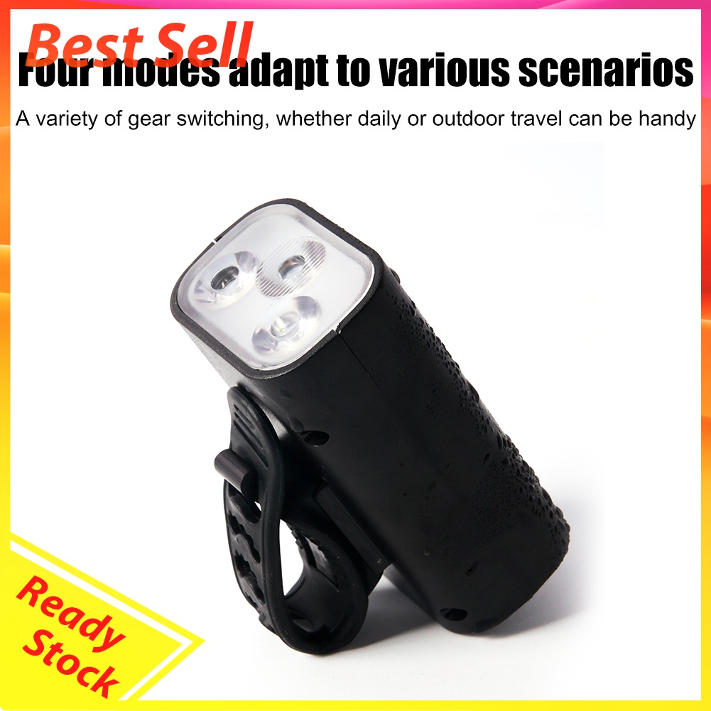 LED MTB Bicycle Headlight USB Rechargeable Waterproof 1500LM Bike Lights