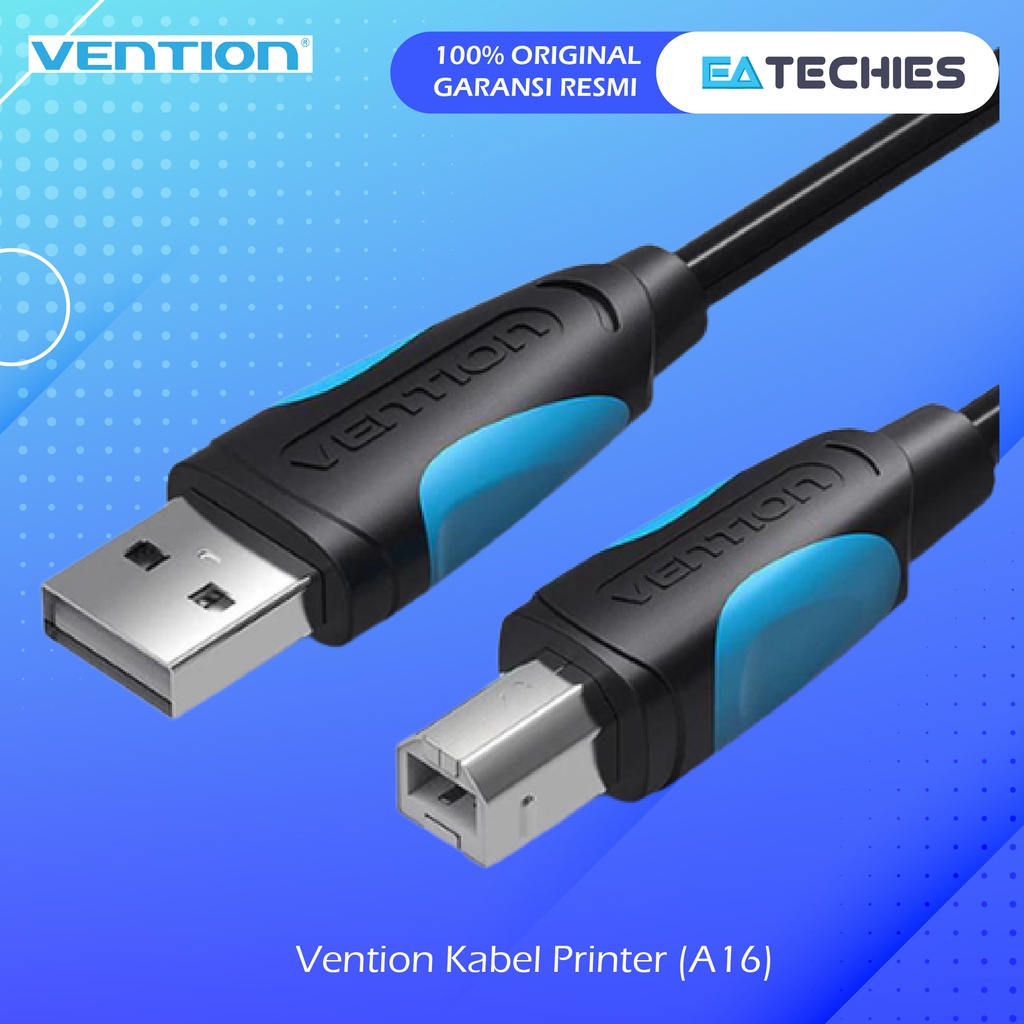 Vention Printer Kabel Data USB 2.0 TypeA Male to B Male Scanner [1M, 1.5M, 2M, 3M, 5M]