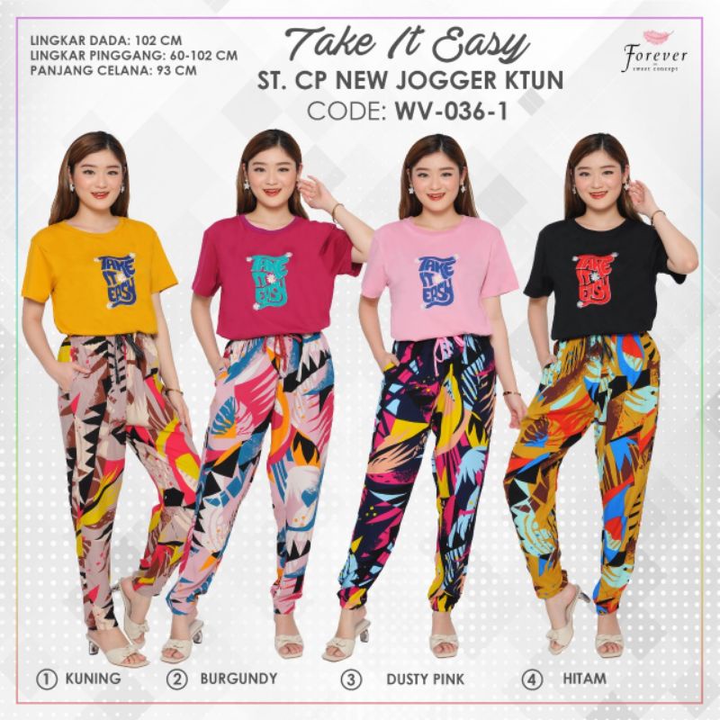 SETELAN CELANA PANJANG NEW JOGER BLACK LABEL FOREVER