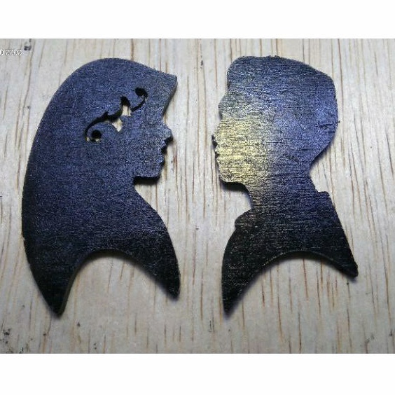 siluet couple resin