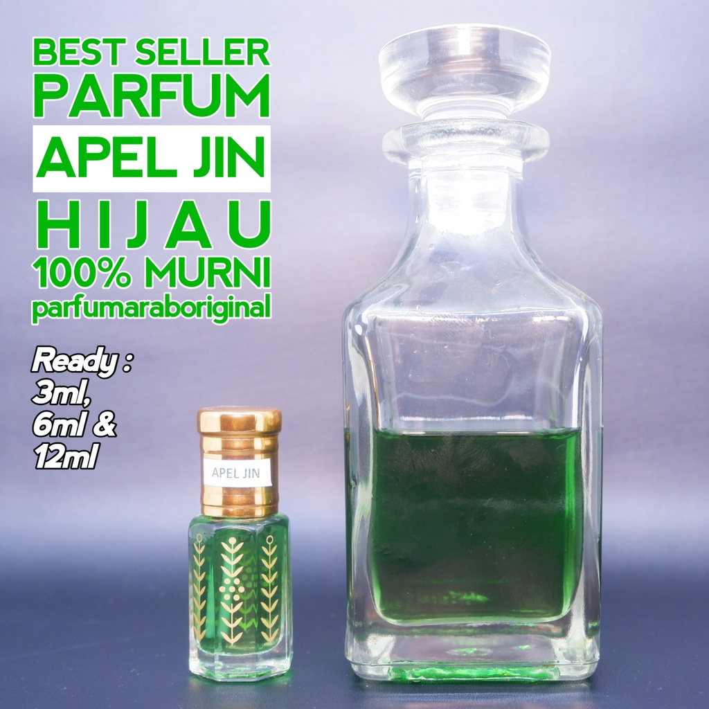 Minyak APEL JIN HIJAU Tuffahul Jin | Kemasan Botol Tola DAUN 9