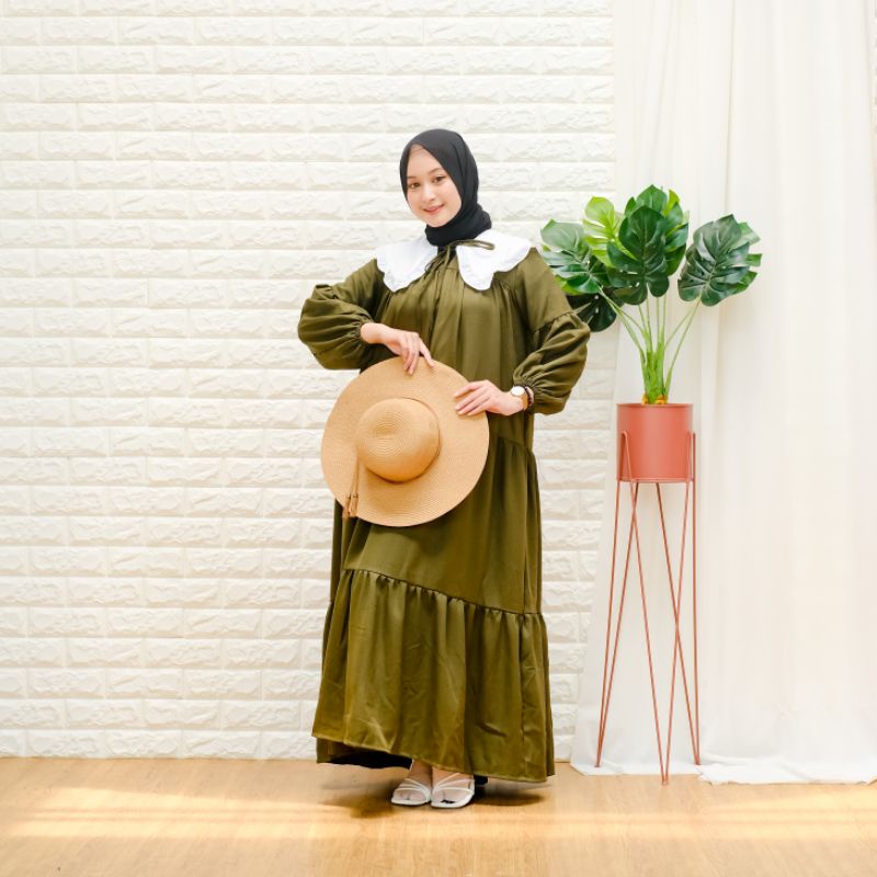 [COD] Cantika Desss S M L XL | Fashion Muslim Baju Gamis | Outfit Ideas Eid Series 2022 | Baju Gamis Lebaran | Dress Kondangan OOTD HQ | Bahan Crepe Premium |