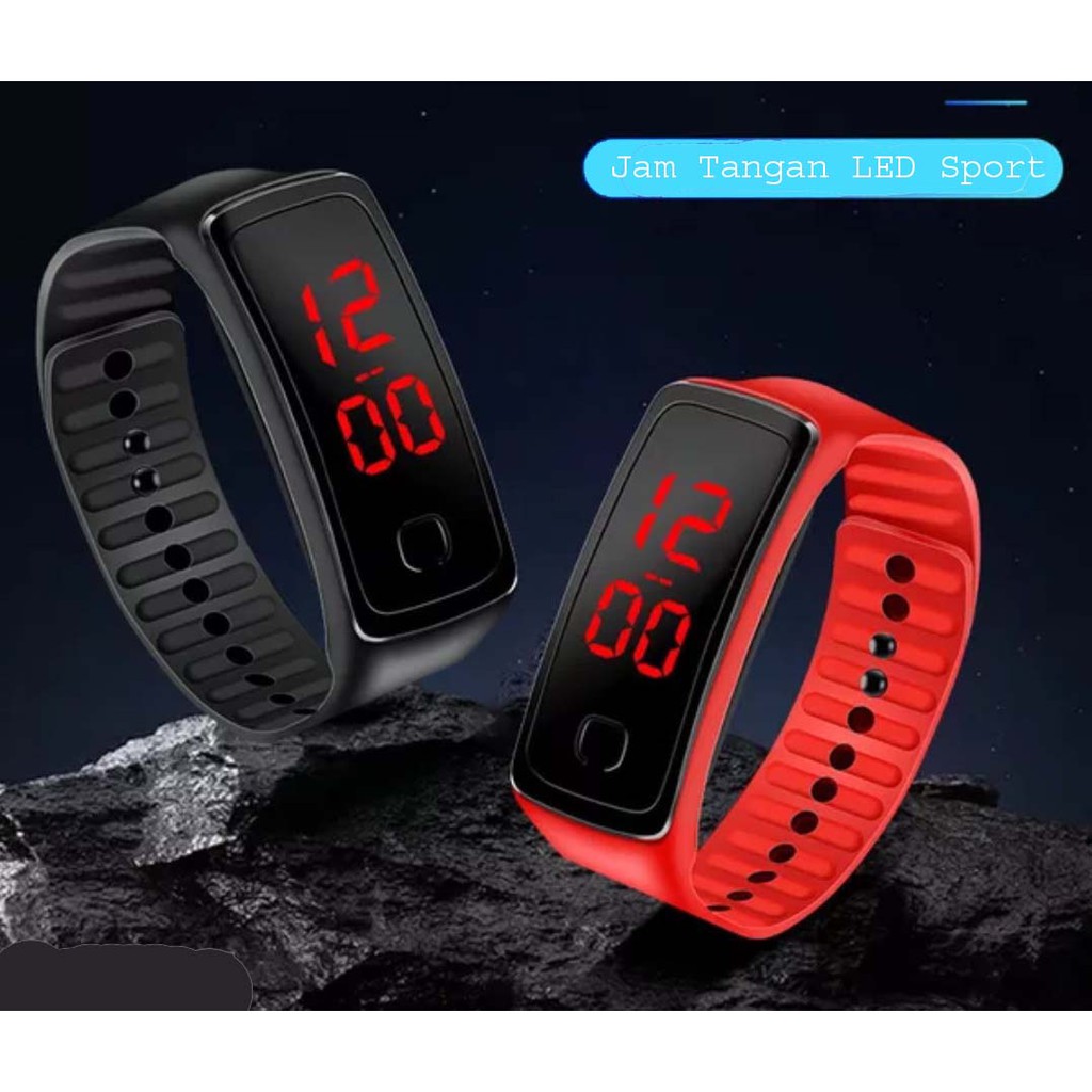 Cheaper-Jam Tangan LED Digital Sport Segipanjang Jam Anak / Dewasa Unisex Jam Cowok Cewek Fashion Termurah