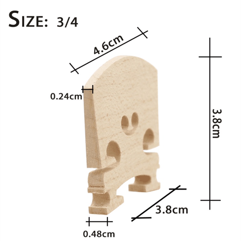 Bridge Biola Maple Tipe Reguler 5 Ukuran 1 / 8 &amp; 1 / 4 &amp; 1 / 2 &amp; 3 / 4 / 4