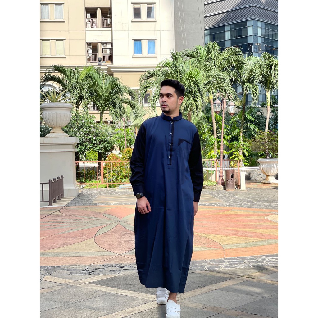Gamis Pria Catur Manset Bahan Katun Tarbiyah Moslem Wear