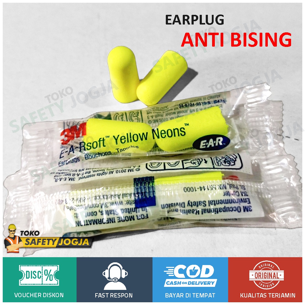 EARPLUG 3M EARPLUGS PENYUMBAT TELINGA ANTI BISING