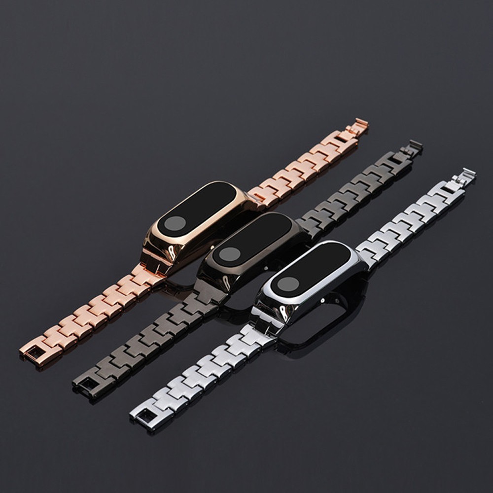 LOLLYPOP Strap 3 Blok Metal Band For Xiaomi Mi Band 2