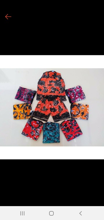 Stelan Singlet Anak Motif Batik Tuban