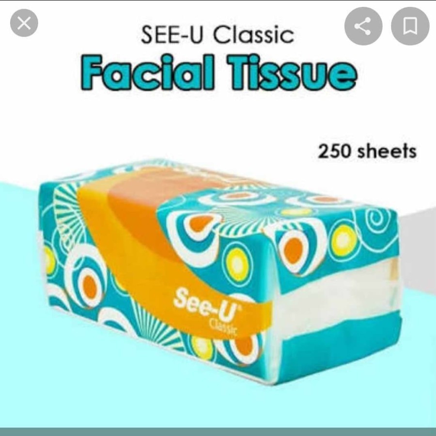 Tissue/Tisue See U Facial Classic 250 Sheets 2 Ply