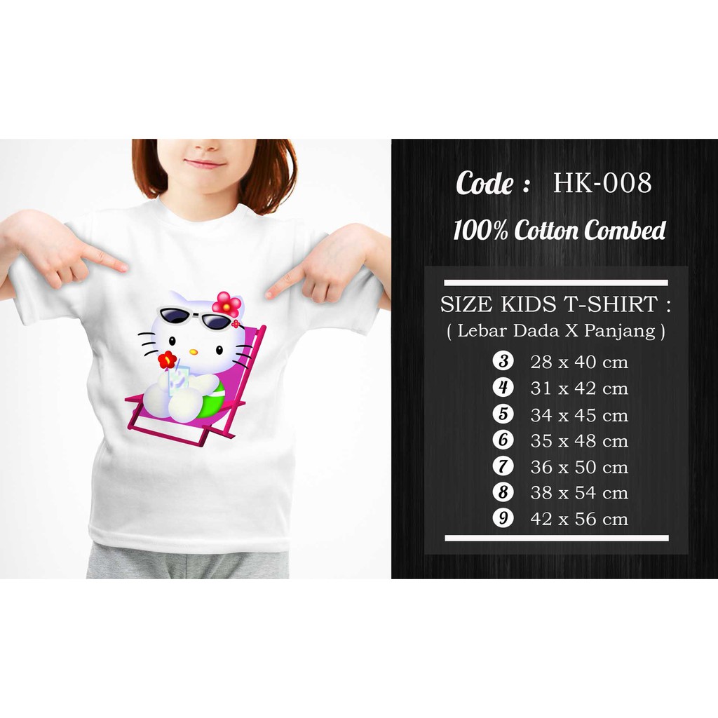 [FREE NAMA!!] Kaos Anak &amp; Family Hello Kitty 100% COTTON PREMIUM