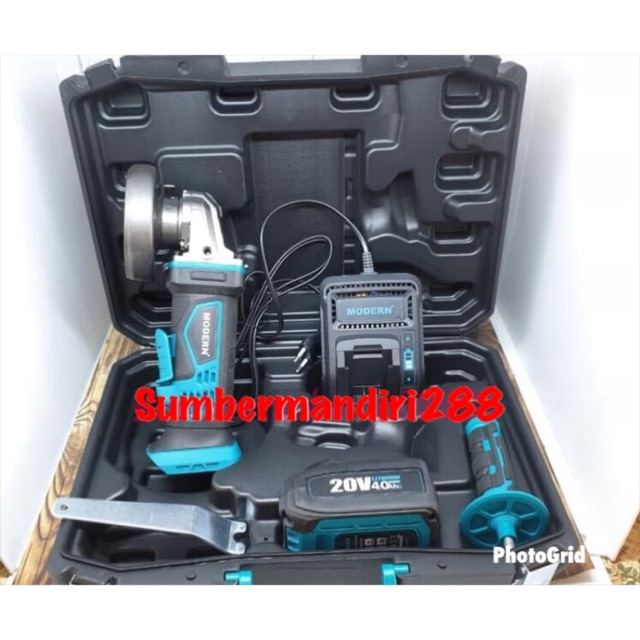 Mesin Gerinda baterei charge cordless modern mg20 li