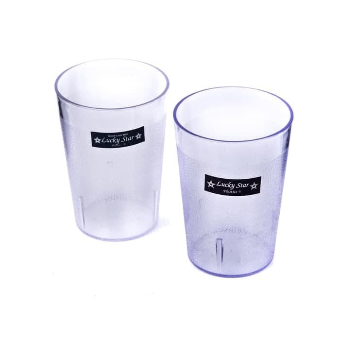 Gelas plastik ( Anti pecah ) 14 cm Shatterproof ice glass L - Putih