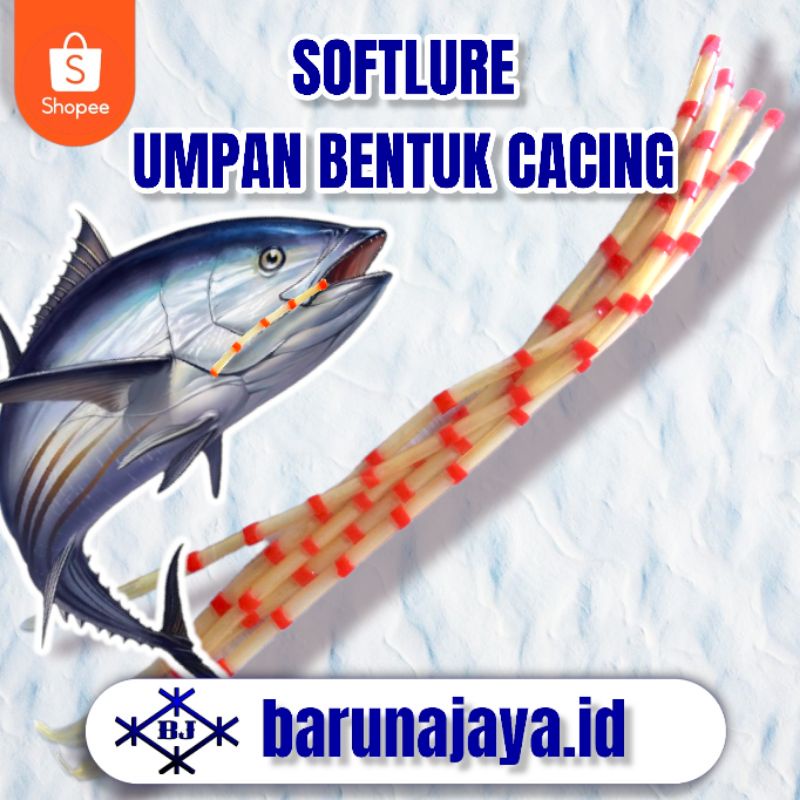 5Pcs Umpan Bentuk Cacing - Umpan Pentil - Rinta Kotrek Sabiki - Tube Softlure