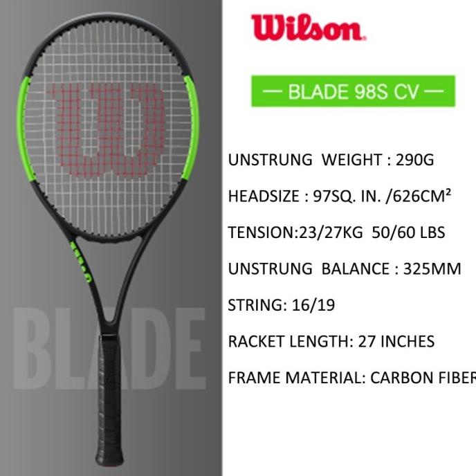 EDF WILSON TENNIS RACKET BLADE 98 V7 CARBON FIBER FOR MEN AN CXVX5465C