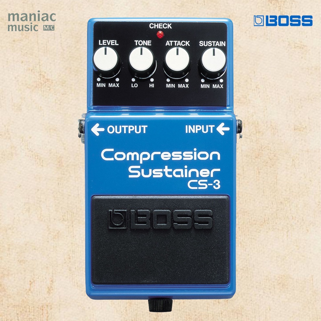 Boss CS3 - Compressor. Sustainer. Pedal. Efek. Stompbox. Gitar. Bass