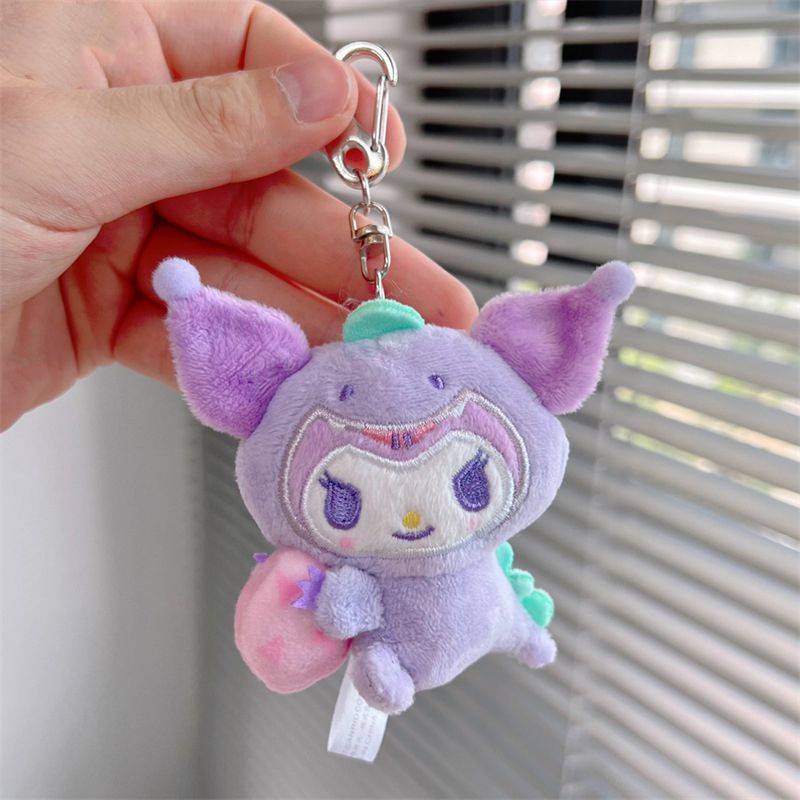 Gantungan Kunci Boneka Sanrio Cinnamoroll Melody Kuromi Plush Keychain Cartoon Cute Doll Pendant Gift