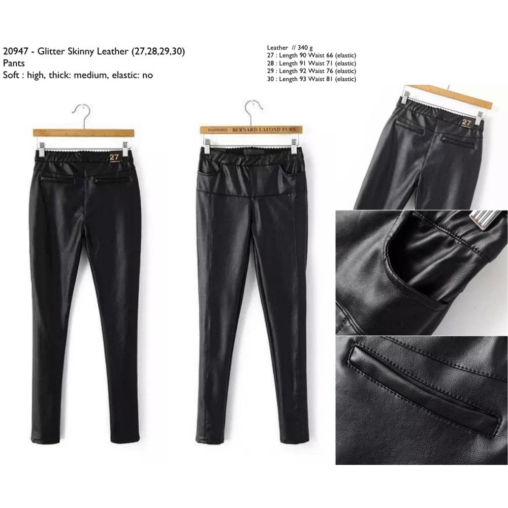 Celana Panjang Leather Pants/ Latex Hitam Import MurAH