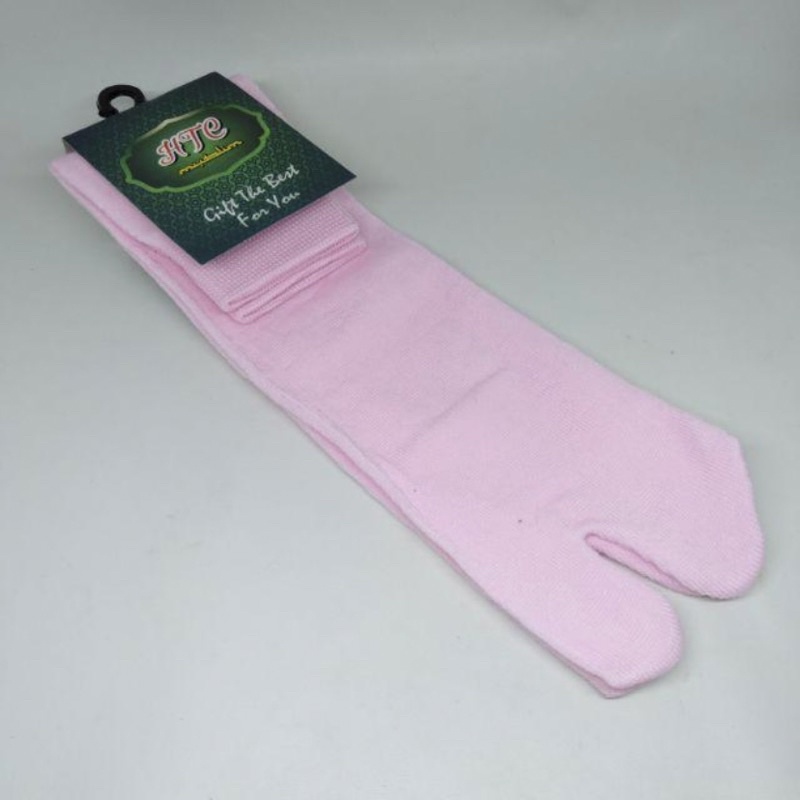 KAOS KAKI JEMPOL MUSLIMAH Bahan polyster / KAOS KAMI MURAH DAN TEBAL-Pink Baby