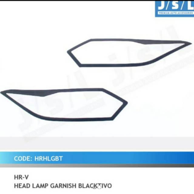 Garnish lampu depan Honda HRV hitam dop / head lamp garnish blacktivo jsl