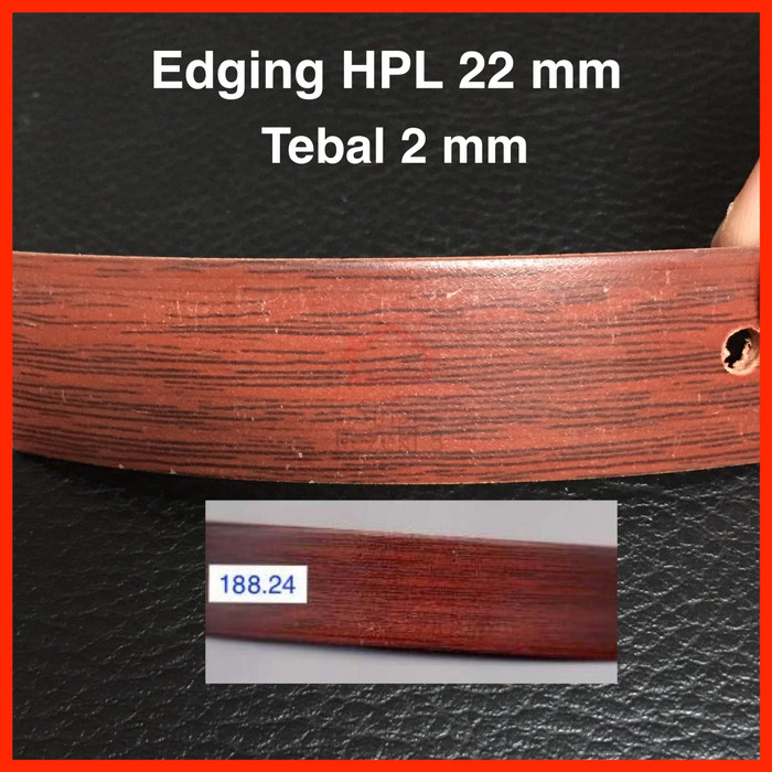 Edging HPL 188 24 Coklat Cokelat Serat Urat Kayu 