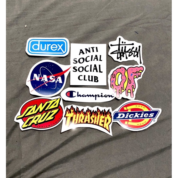 sticker pack disto hype beast satu set untuk tempel di laptop helm koper kulkas dll