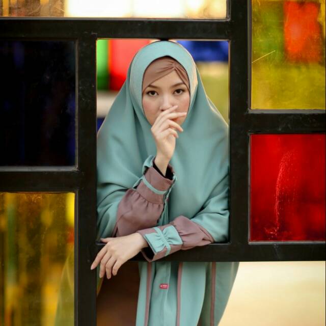 Set gamis Helena Chocomint ORI by Aulia fashion