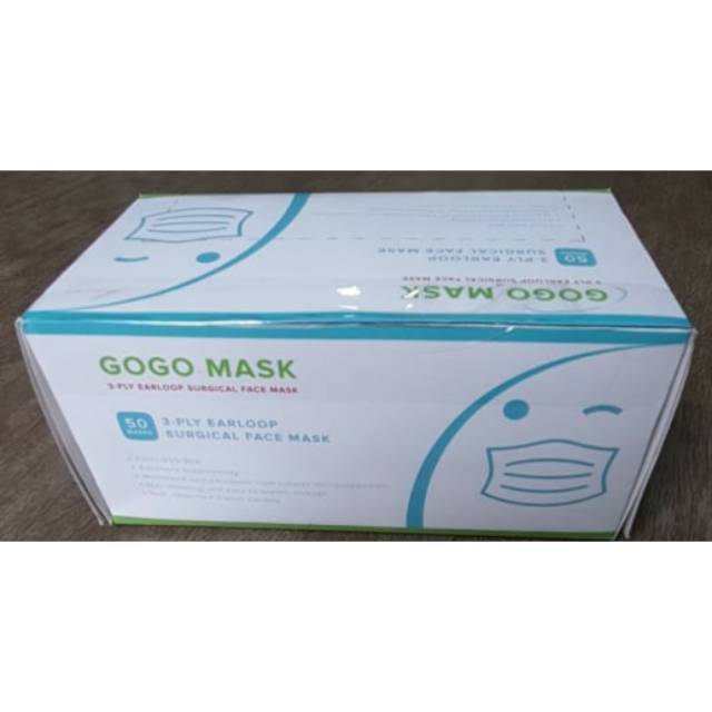 Masker medis 3 ply, BFE 96,5%.