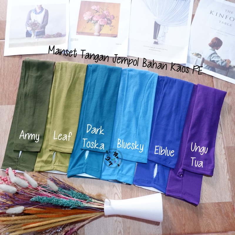Manset Tangan Handsock Jempol Bahan Kaos
