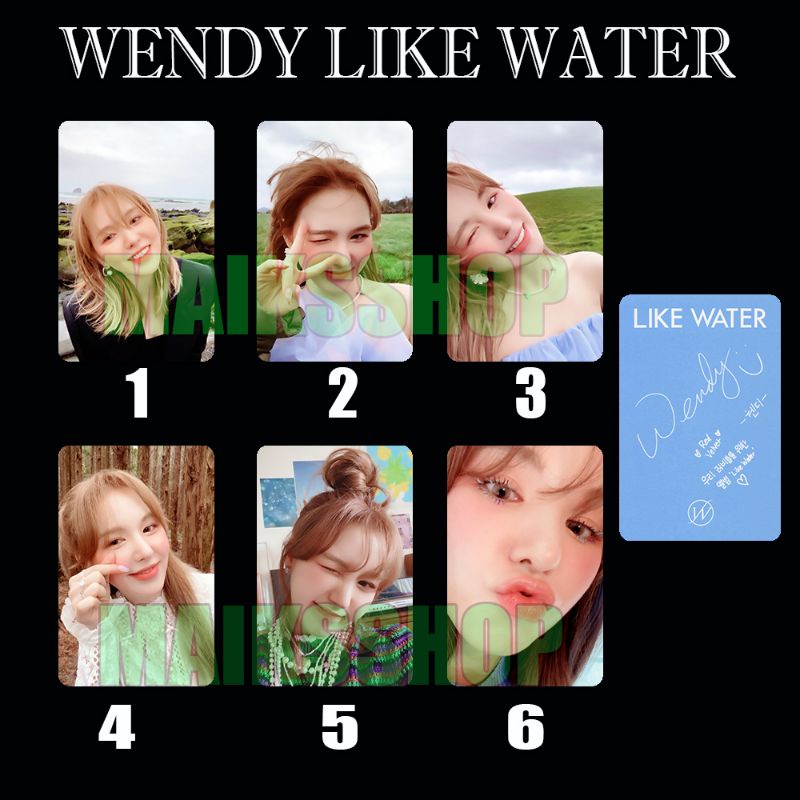 Red Velvet Wendy Like Water Photocard Kpop