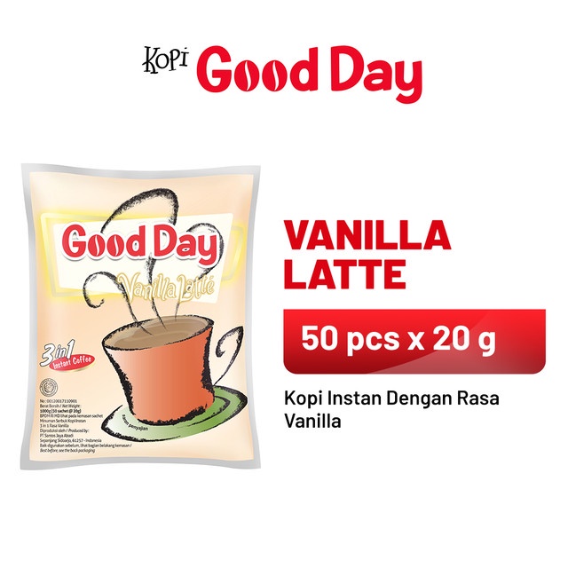 

GOOD DAY Vanilla Latte 1 Bag (50 x 20 gr)