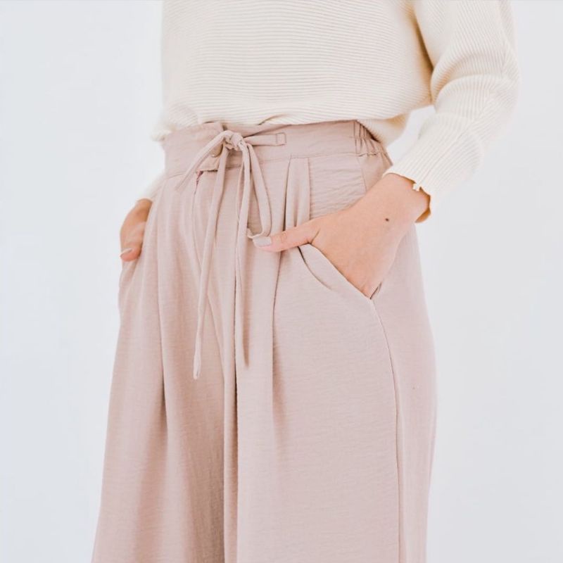 IL - Kulot Chelsea Loose Pants / Kulot Highwaist Bahan Rayon Premium Jumbo