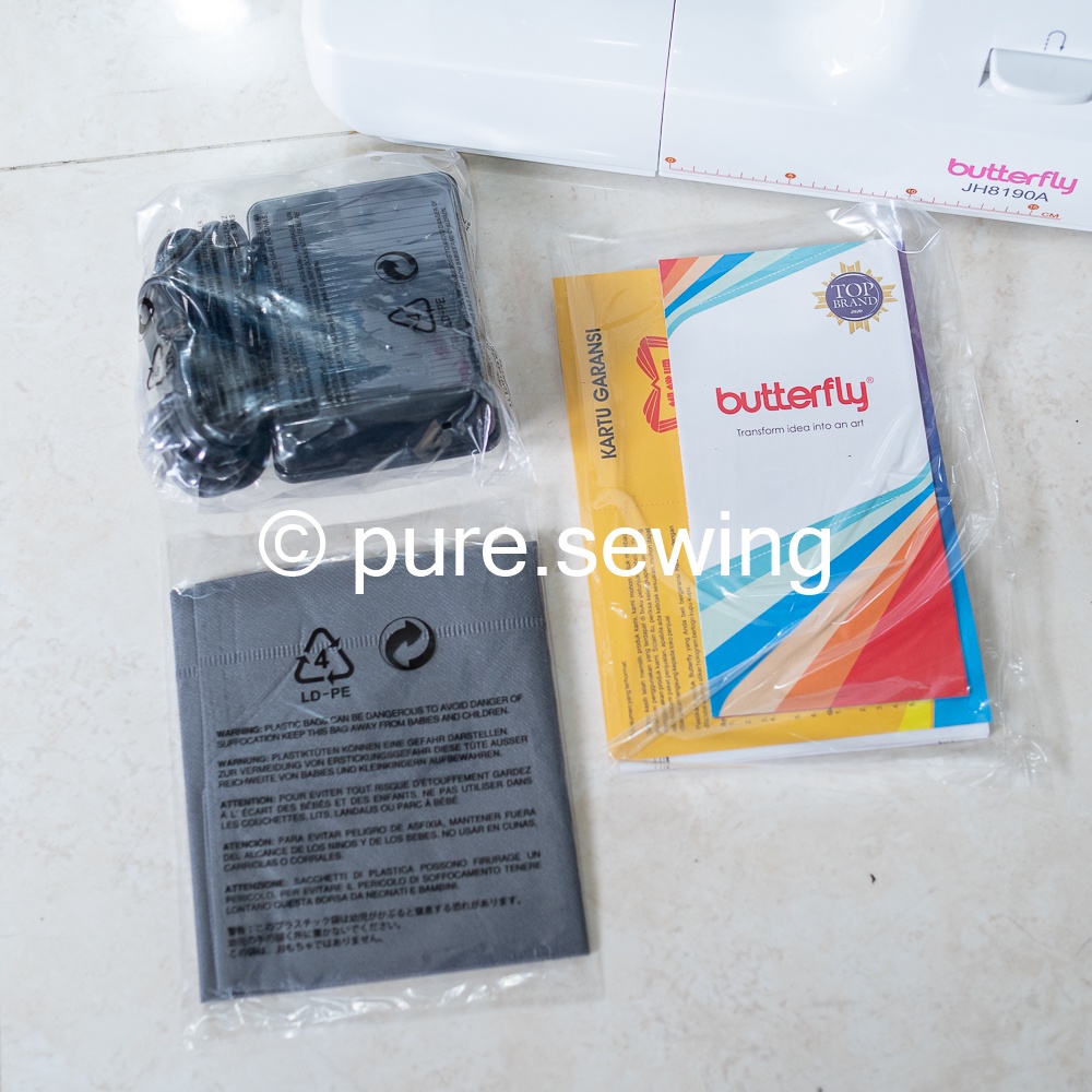 Mesin Jahit JH8190A Butterfly 10 Macam Variasi Jahitan