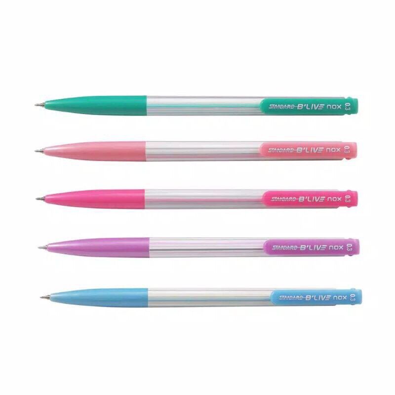 

Pulpen Standard B'live Nox 0.3 Tinta Warna Hitam Ballpoint Bulpen