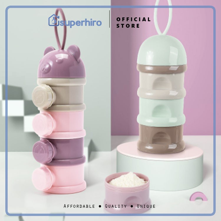 Tempat Kotak Kontainer Susu Bubuk Tingkat Bayi Portable Premium