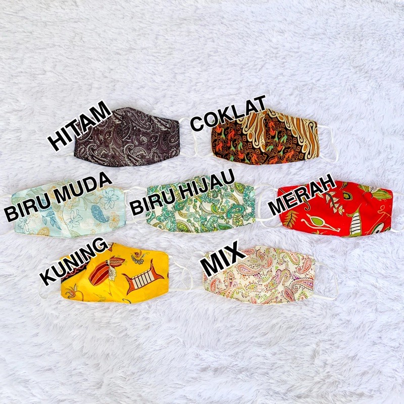 MASKER BATIK / KAIN KATUN 2 PLY / LAPIS / DUCKBILL NYAMAN MURAH EKONOMIS OBRAL